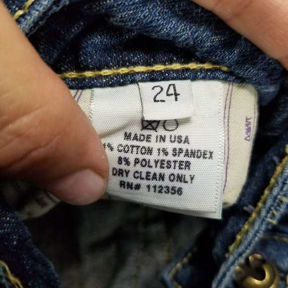 Duarte Jeans Womens 24 Tall Medium Wash Stretch Mid Rise Bootcut *Altered* - Picture 13 of 15